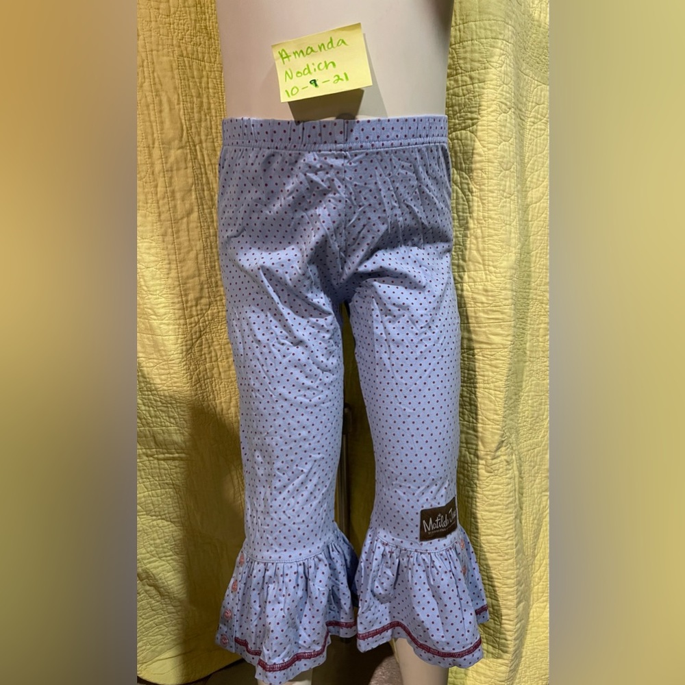 Matilda Jane character counts polka dot leggings size 4